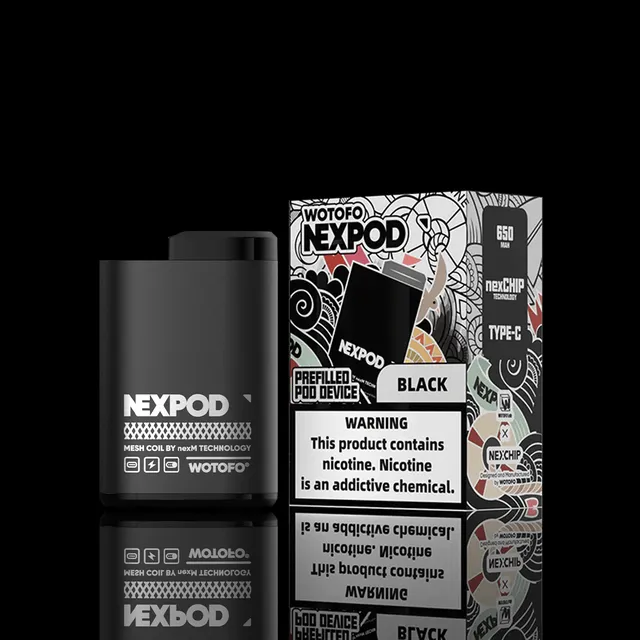 wotofo-nexpod-batterie-pod-650mah-black-aluminium image 1