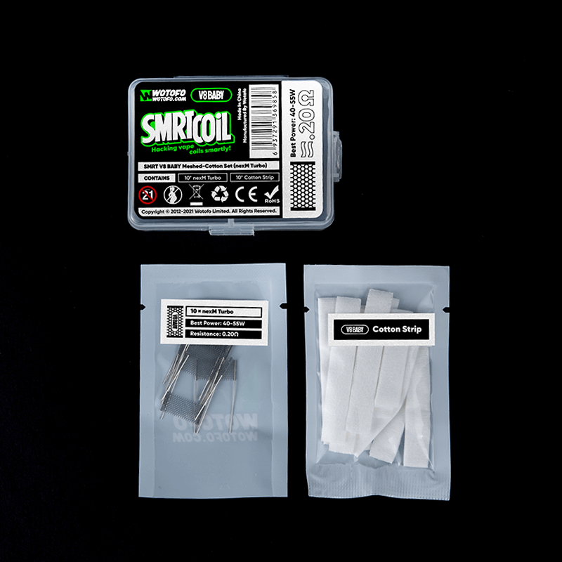 wotofo-smrt-v8-baby-set-r-sistance-mesh-coton-nexmesh-chill image 6